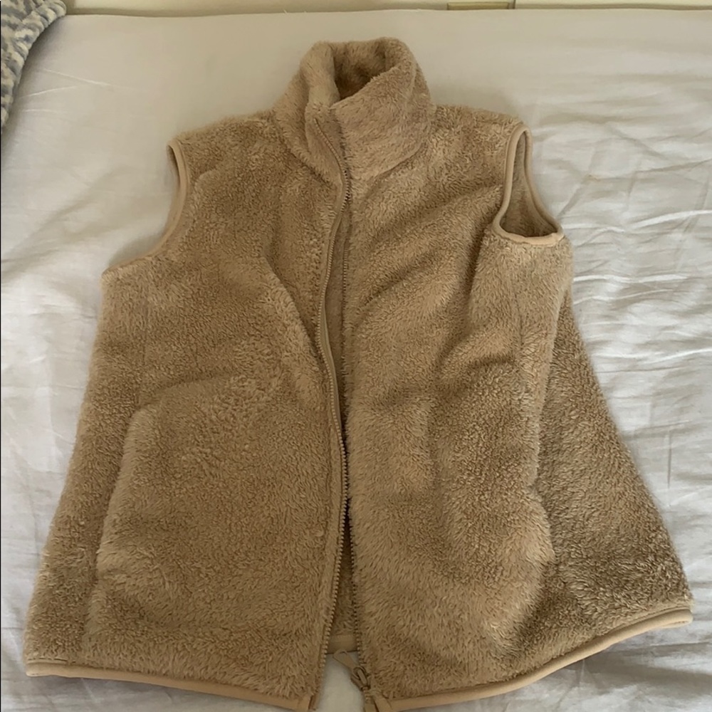 Tan fleece vest